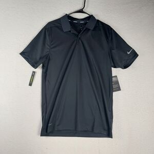Nike Men’s Dri-FIT Golf Polo Small Black Short Sleeve Victory Shirt NWT